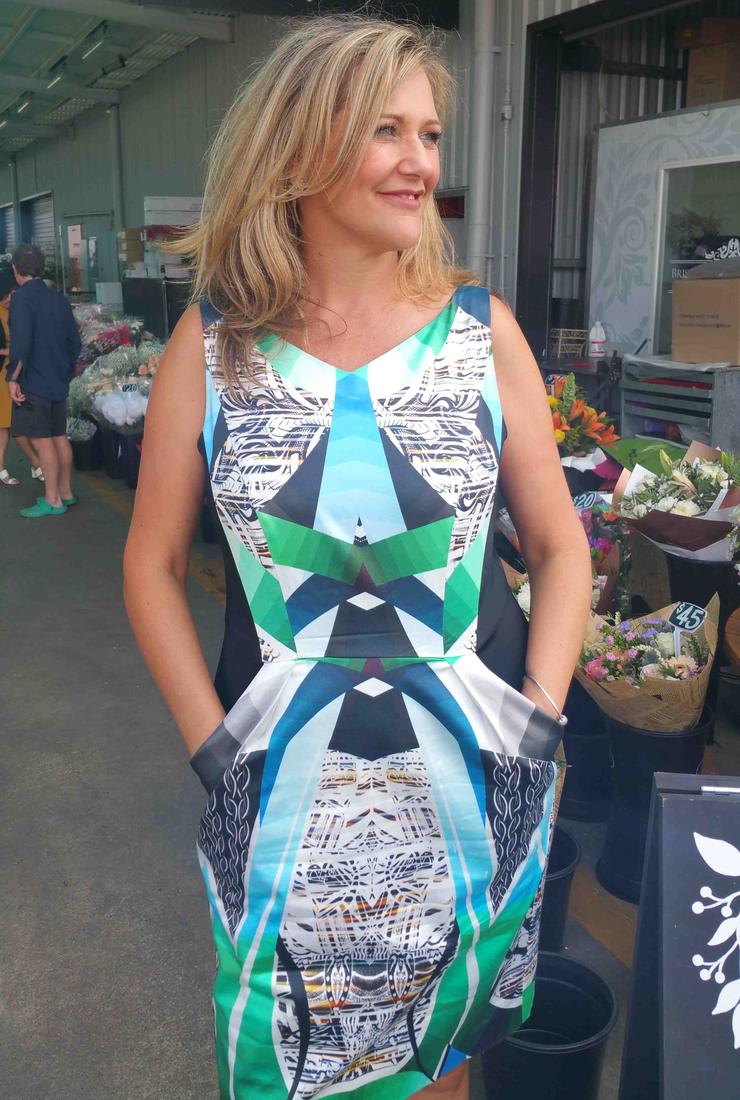 Jacqui Millar at a flower market