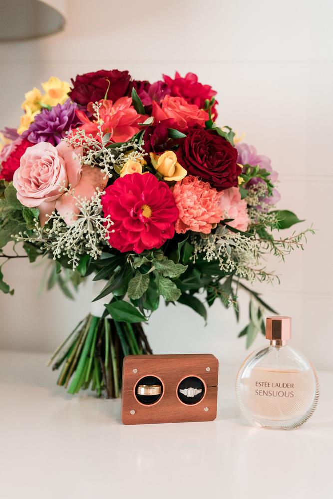 Flowers by Jacqui M for Kelly and Richard at White Chapel Black Hall, Kalbar